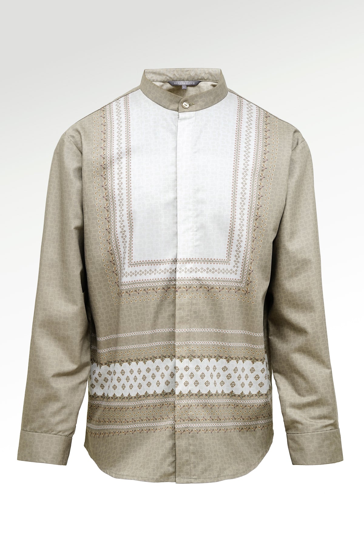Blooming Eid Men Shirt Long Sleeve - Marigold