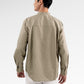 Blooming Eid Men Shirt Long Sleeve - Marigold
