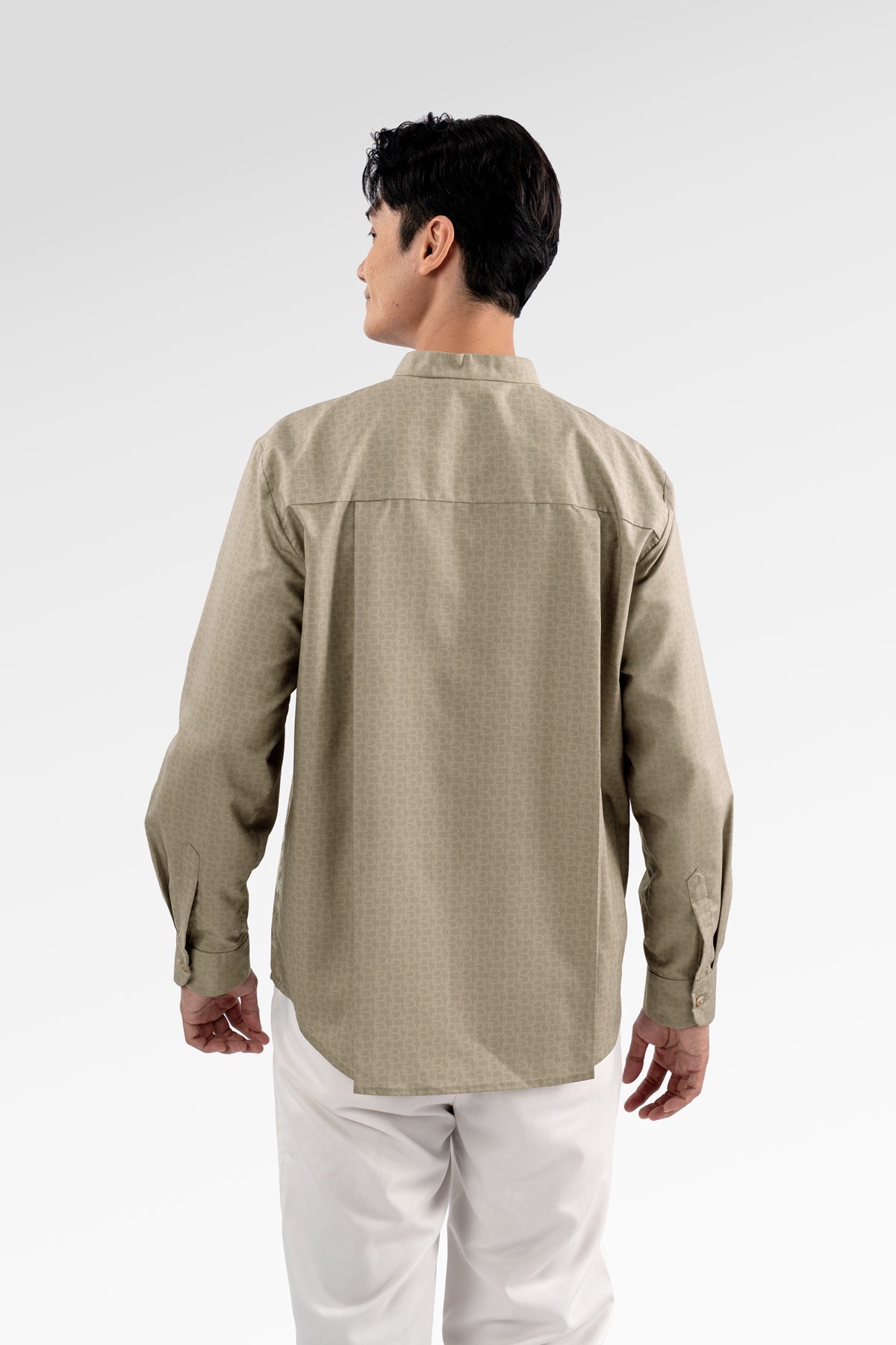 Blooming Eid Men Shirt Long Sleeve - Marigold