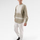Blooming Eid Men Shirt Long Sleeve - Marigold