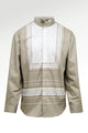 Blooming Eid Men Shirt Long Sleeve - Marigold