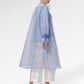 Blooming Eid Organza Embroidery Tunic - Blue Bell