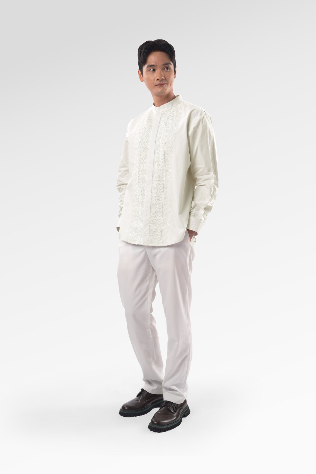 Blooming Eid Poplin Men Shirt - White