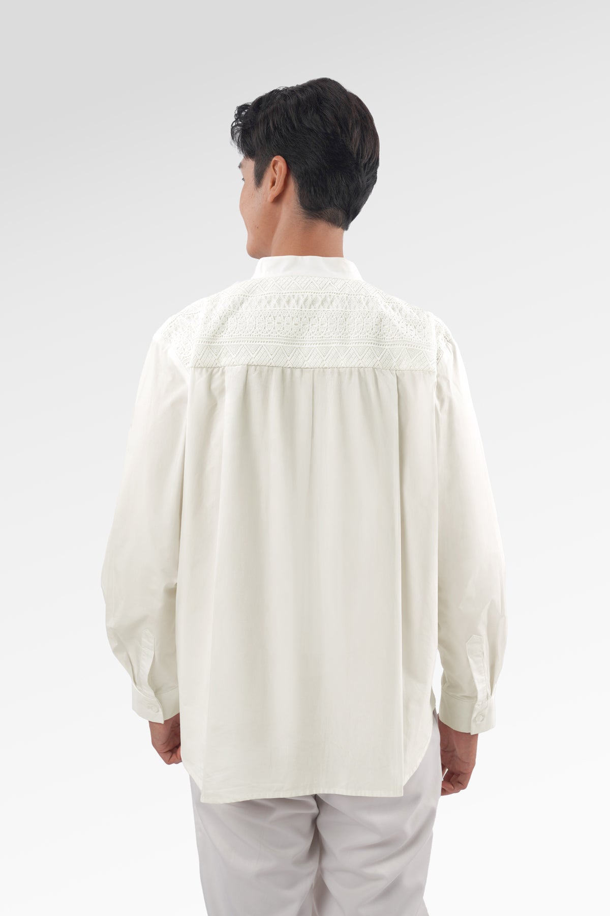 Blooming Eid Poplin Men Shirt - White