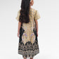 Blooming Eid Puffy Kids Dress - Marigold