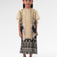Blooming Eid Puffy Kids Dress - Marigold