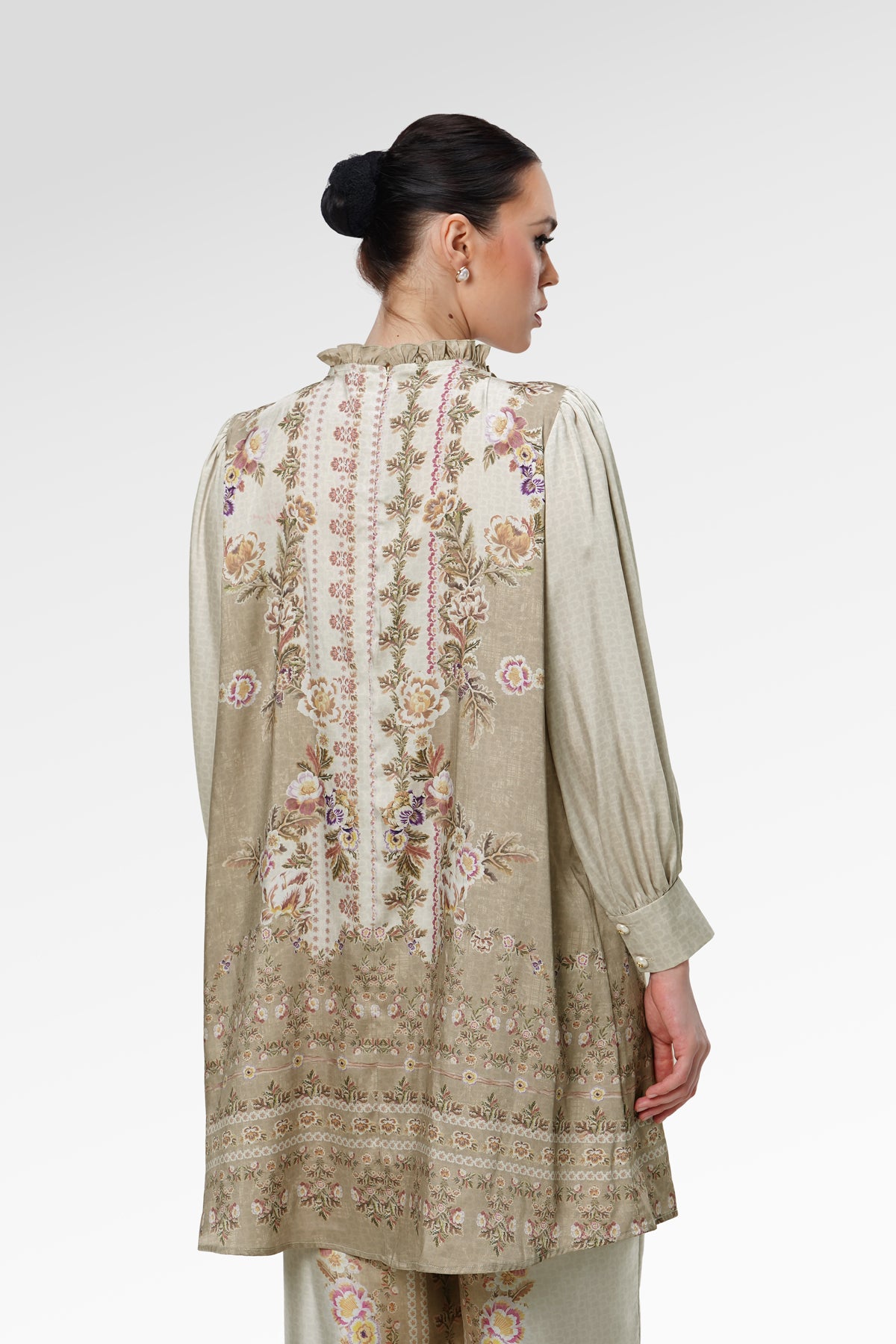 Blooming Eid Satin Tunic - Daisy
