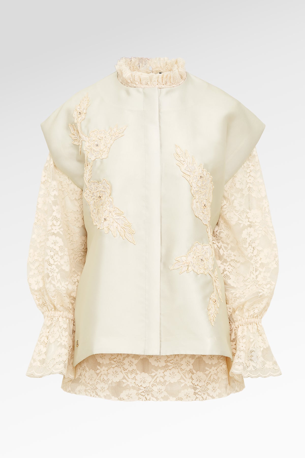 Blooming Eid Set Lace Vest - Daisy