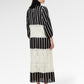 Blooming Eid Stripe Lace Dress - Black Iris