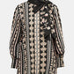 Blooming Eid Tie Blouse - Black Iris