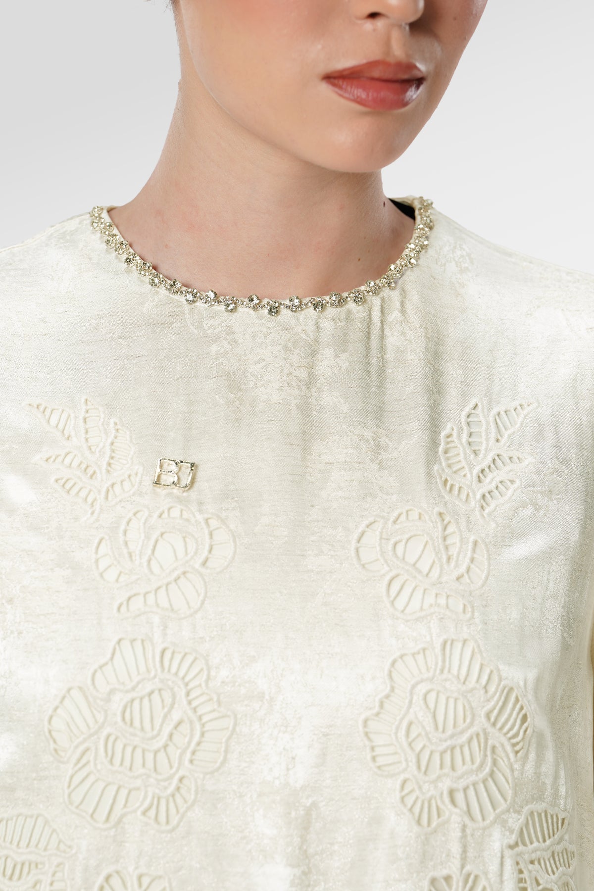 Blooming Eid Embroidery Dress - Daisy