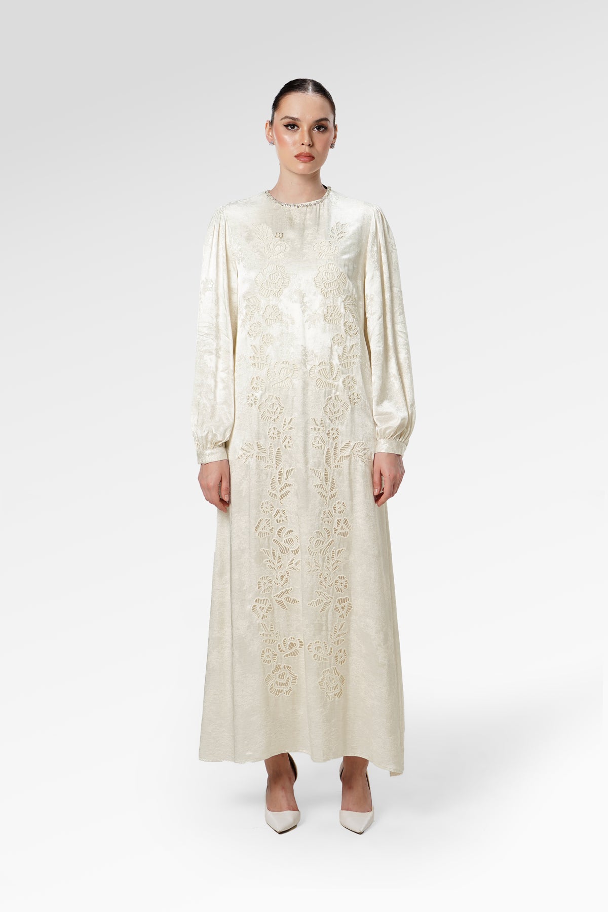 Blooming Eid Embroidery Dress - Daisy