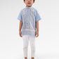 Blooming Eid Kids Shirt - Blue Bell