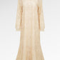 Blooming Eid Lace Beaded Dress - Cream