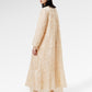 Blooming Eid Lace Beaded Dress - Cream
