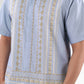 Blooming Eid Men Shirt - Blue Bell