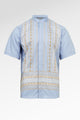 Blooming Eid Men Shirt - Blue Bell