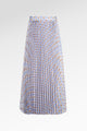 Blooming Eid Pleated Skirt - Blue Bell
