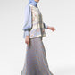 Blooming Eid Pleated Skirt - Blue Bell