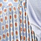 Blooming Eid Pleated Skirt - Blue Bell