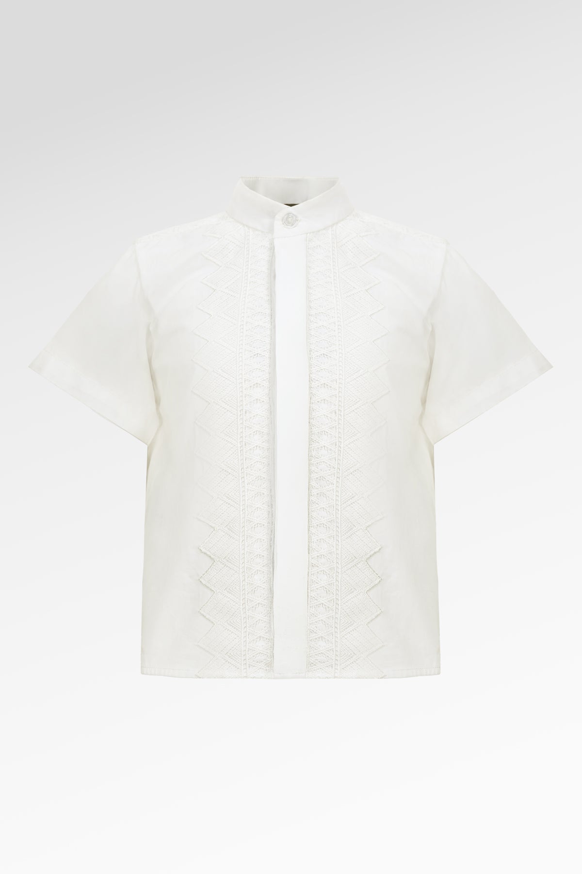 Blooming Eid Poplin Boy Shirt - White