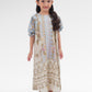 Blooming Eid Puffy Kids Dress - Blue Bell