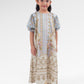 Blooming Eid Puffy Kids Dress - Blue Bell