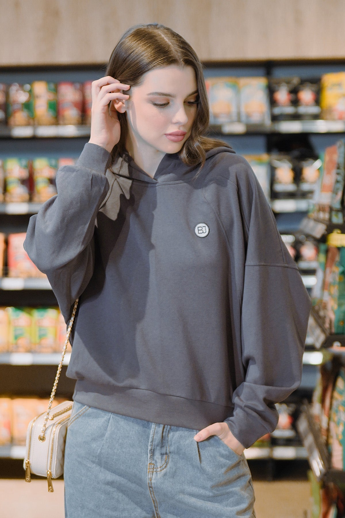 Boyfriend Hoodie - Dark Grey
