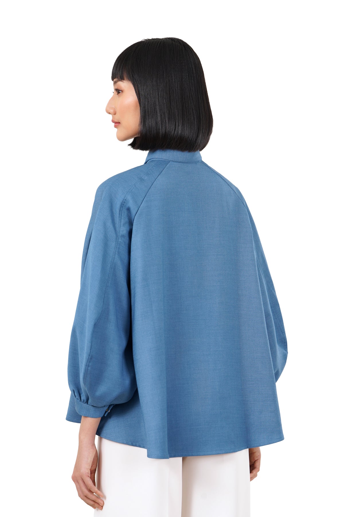 Bailee Puffy Shirt - Blue