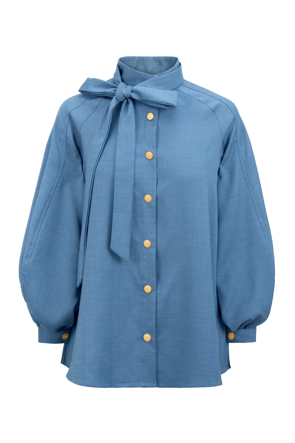 Bailee Puffy Shirt - Blue