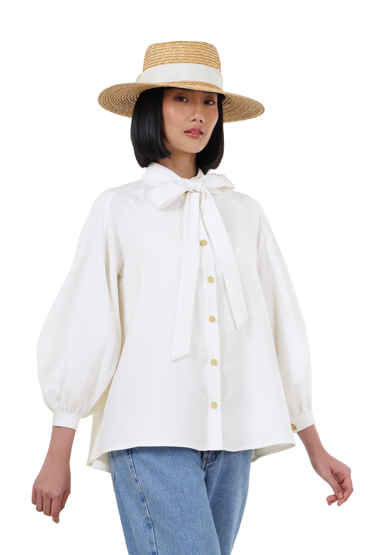 Bailee Puffy Shirt - Off White
