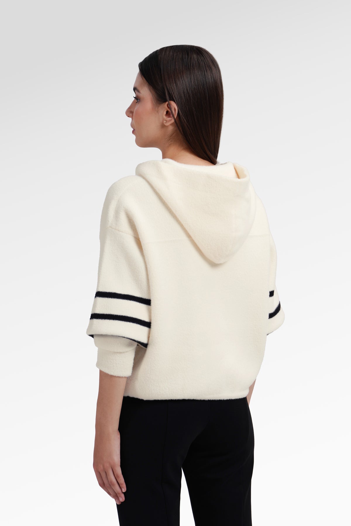 Barbara Hoodie Knit Jacket - Off White