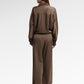 Bella Crop Shirt - Dark Taupe