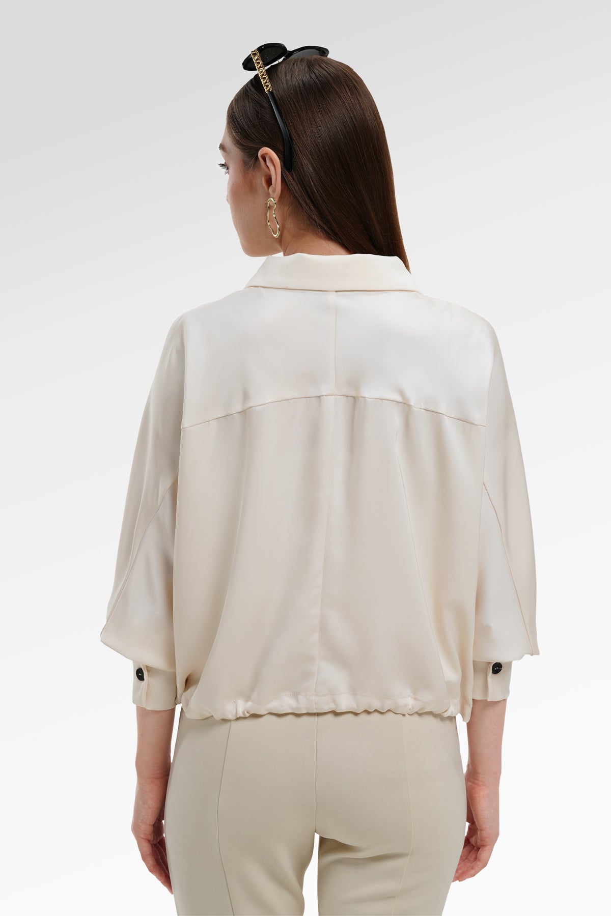 Bella Crop Shirt - Vanilla