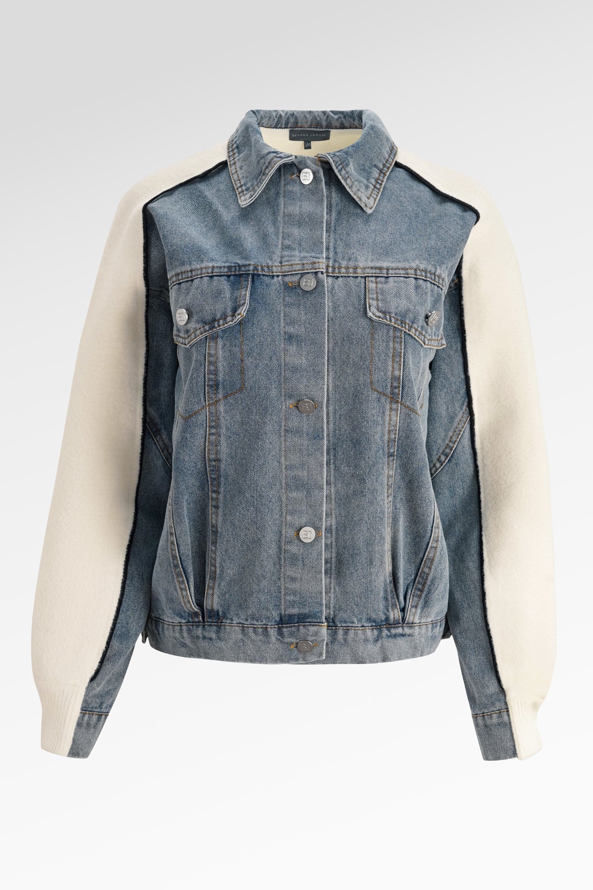 Belle Mix Fabric Jacket - White