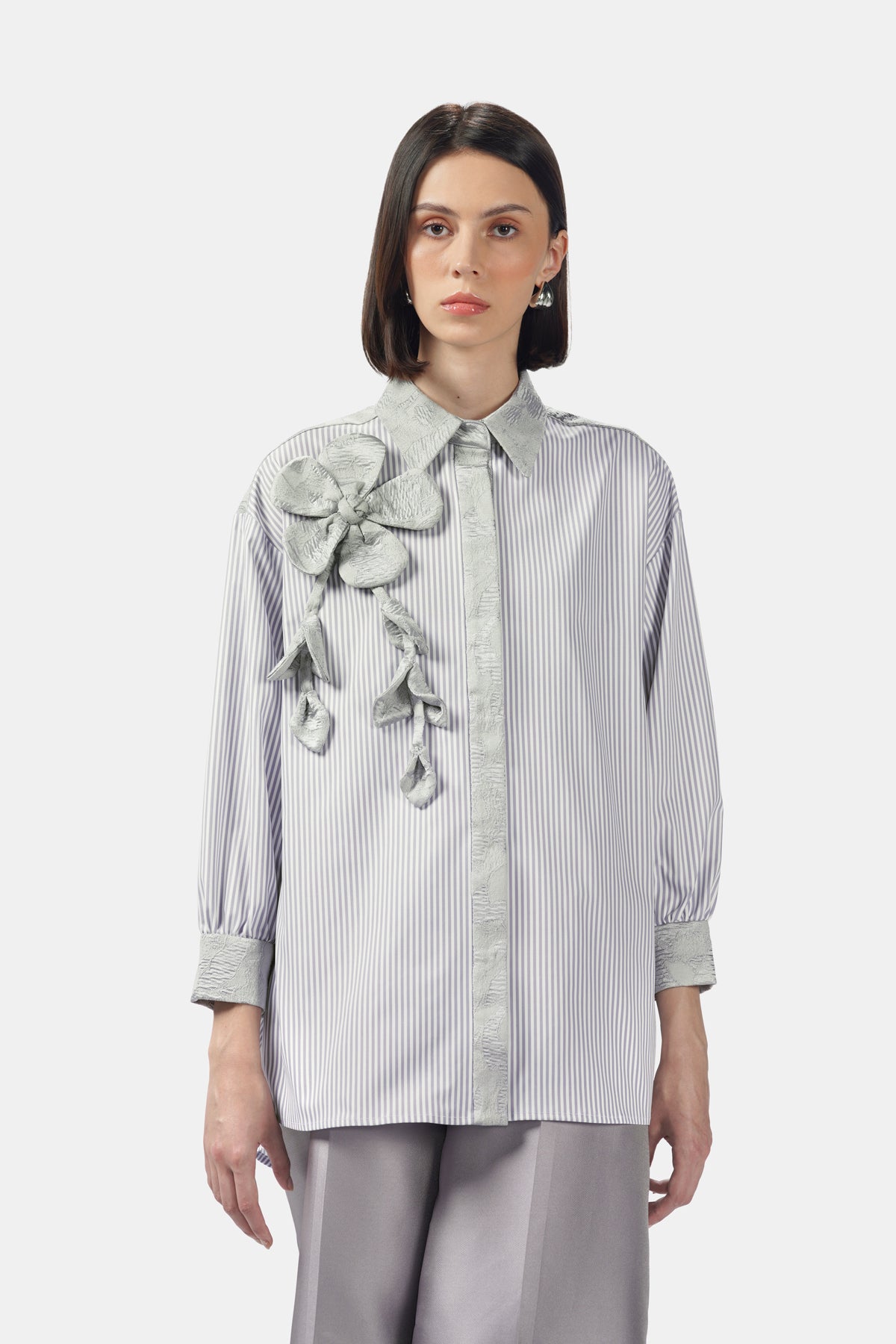 Berly Jacquard Shirt - Grey