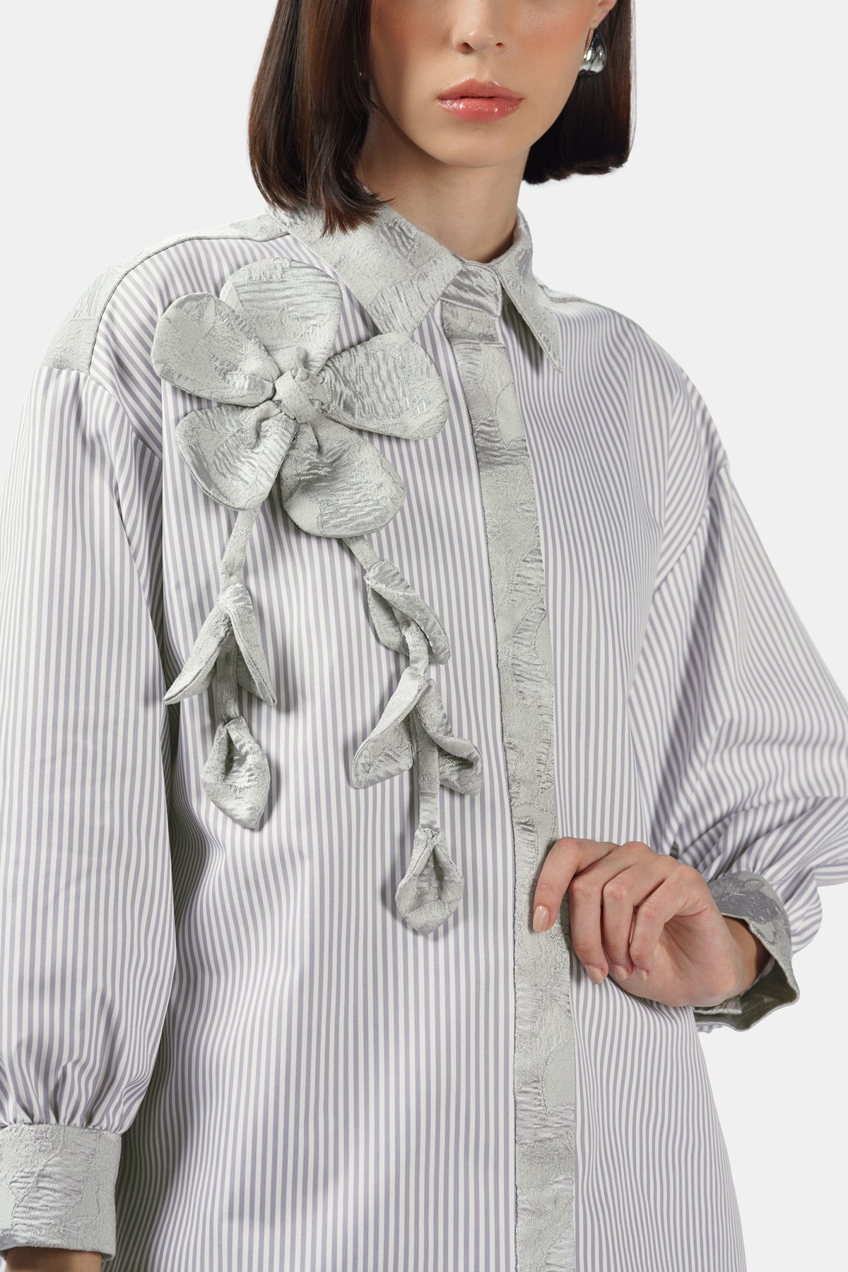 Berly Jacquard Shirt - Grey
