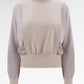 Bianca Crop Blouse - Light Taupe
