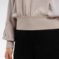 Bianca Crop Blouse - Light Taupe