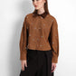 Blair Crop Shirt - Coffee