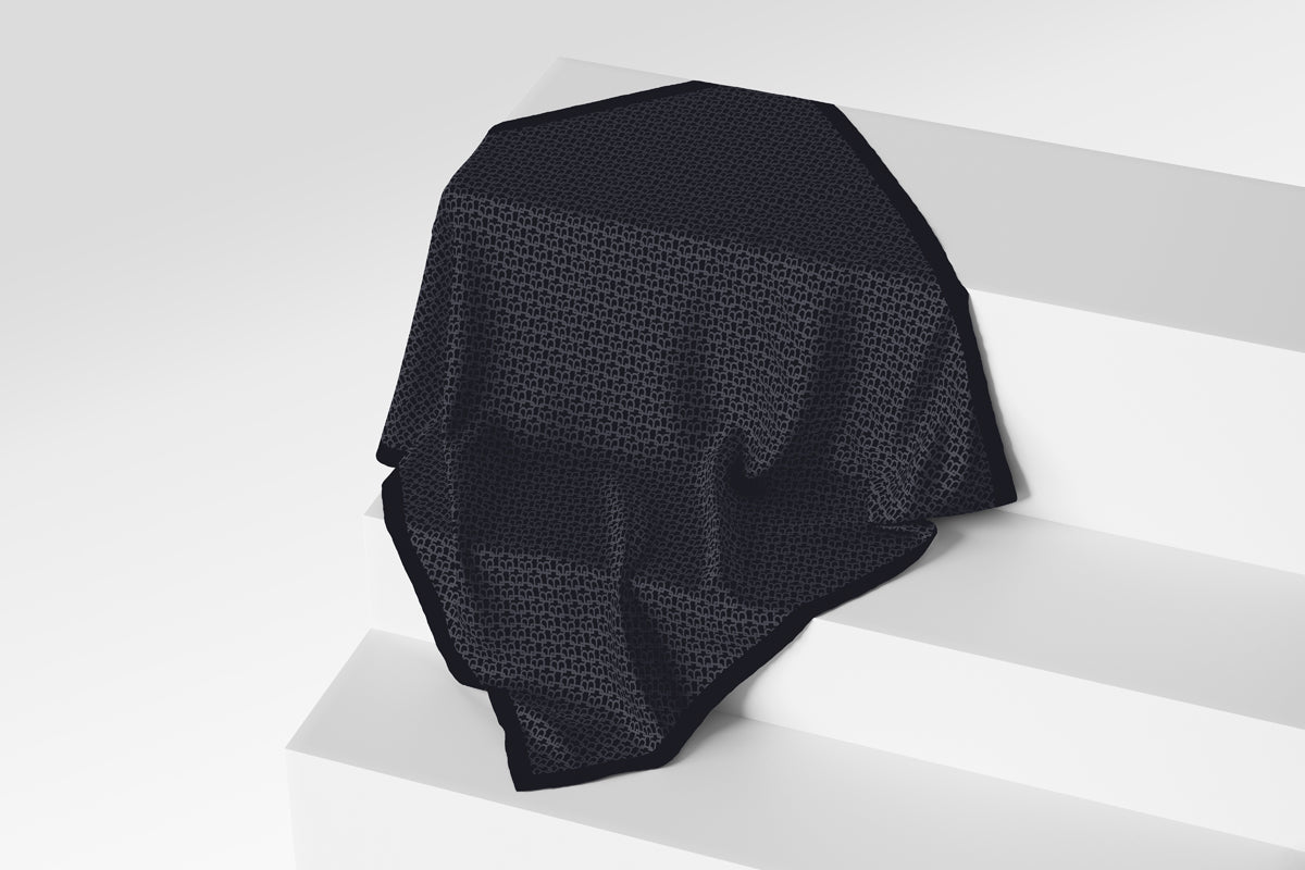 Signature Monogram Scarf - Black Iris