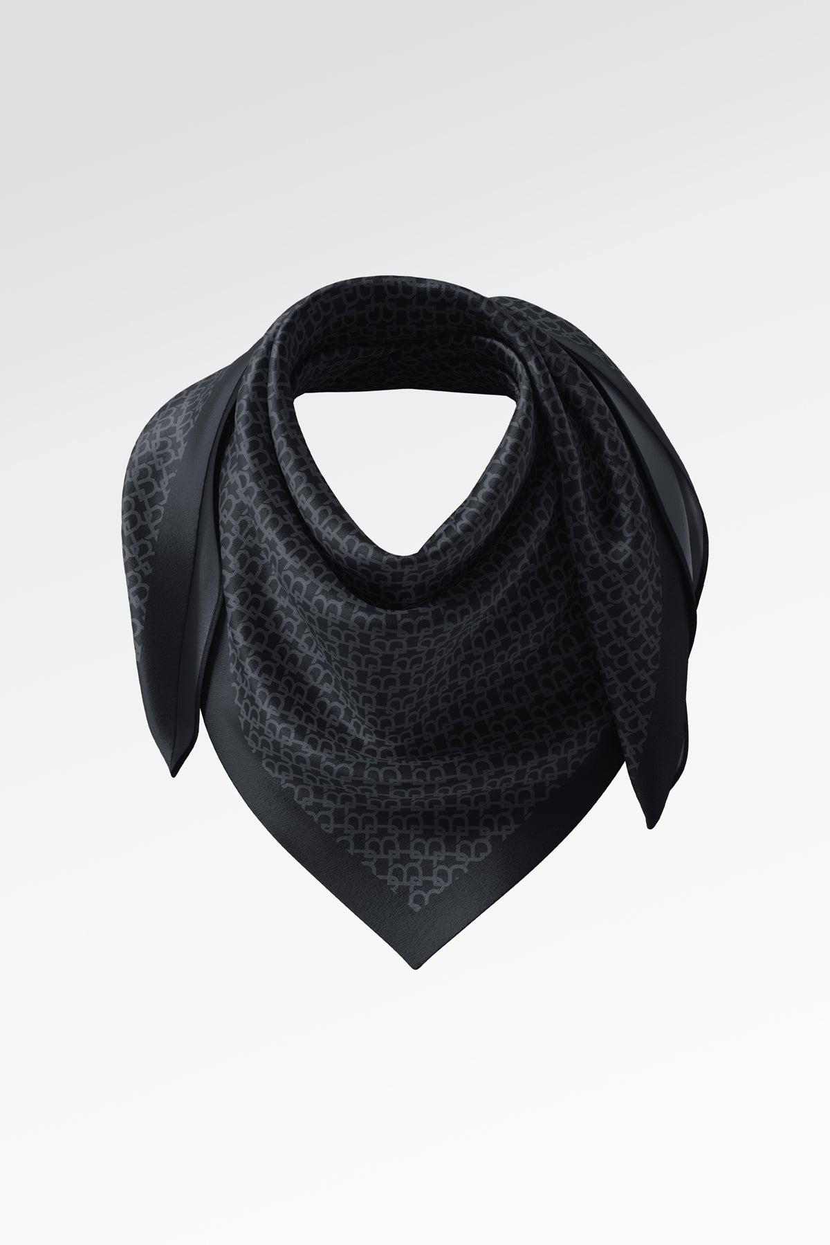 Signature Monogram Scarf - Black Iris