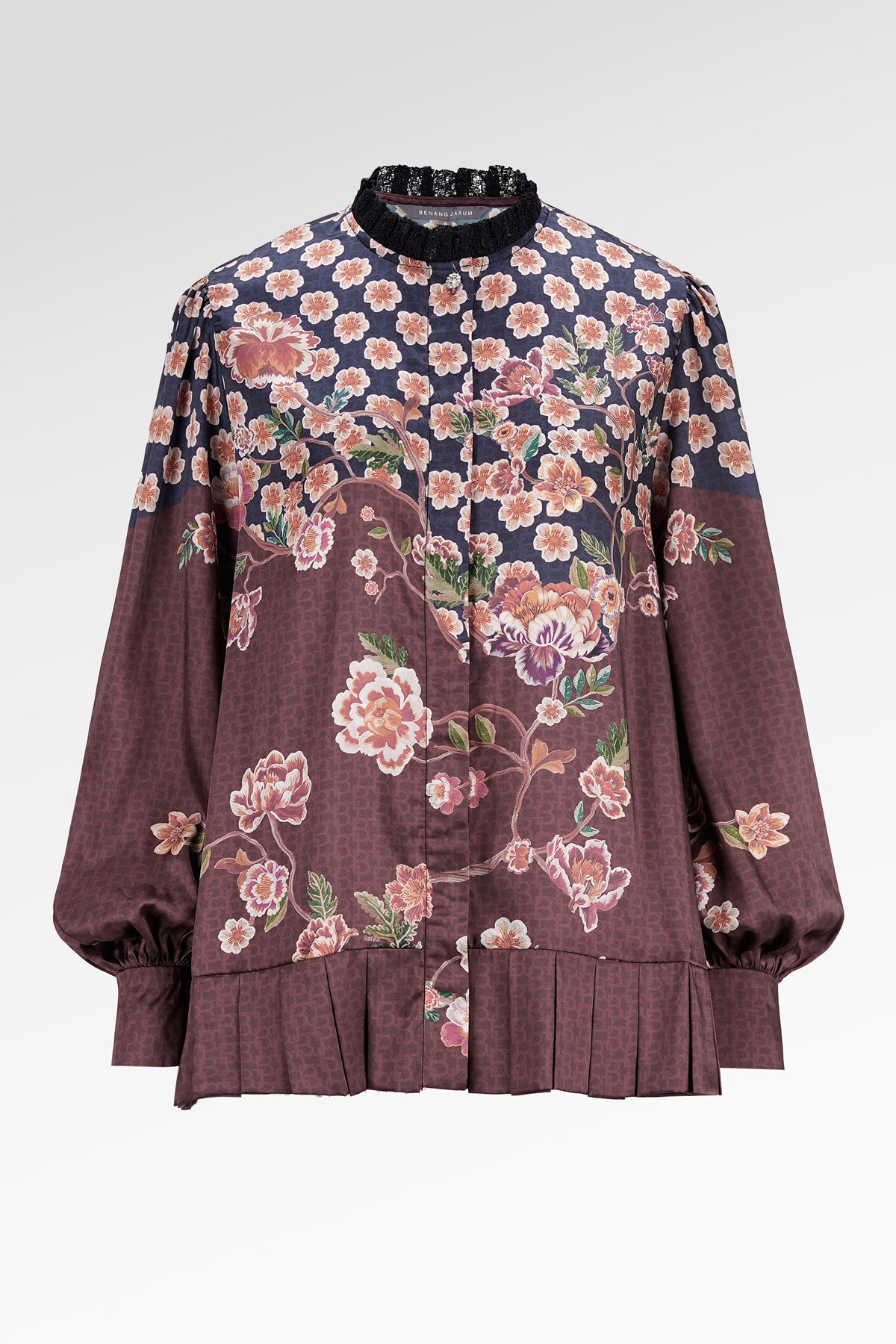 Blooming Eid Pleated Hem Shirt - Carnation