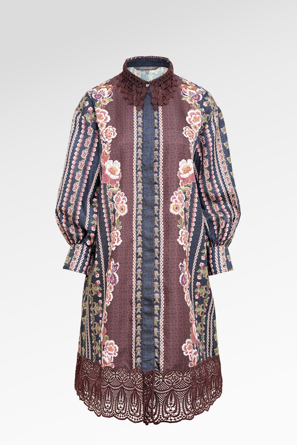 Blooming Eid Puffy Tunic - Carnation