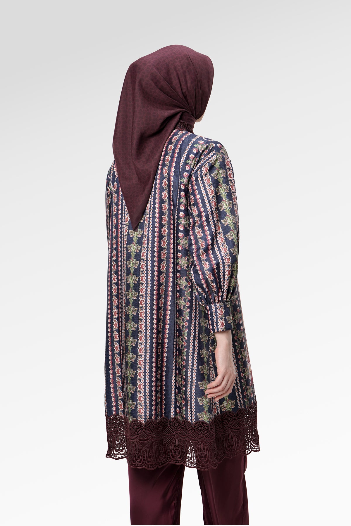 Blooming Eid Puffy Tunic - Carnation