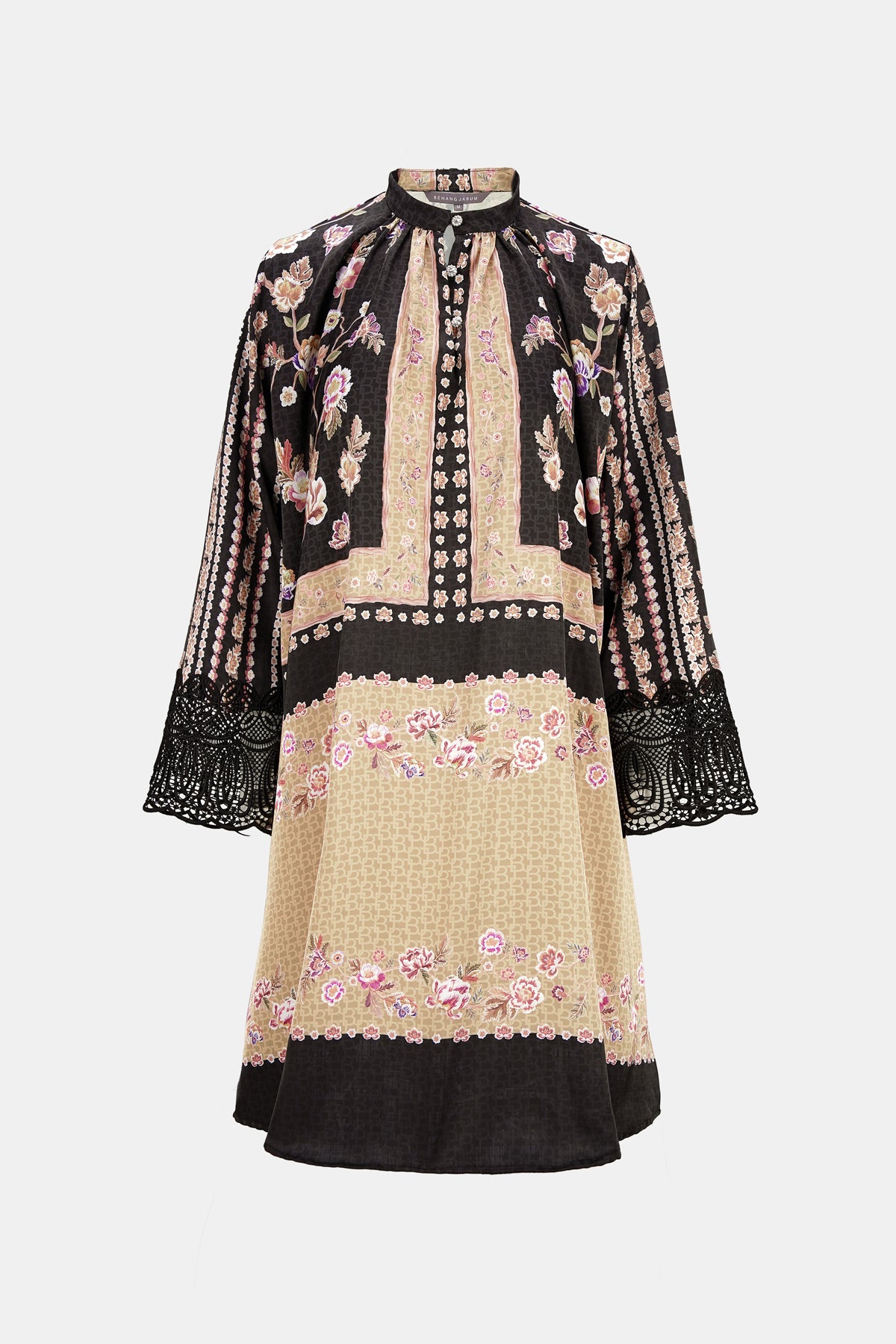 Blooming Eid Tunic - Black Iris