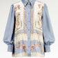 Blooming Eid Basic Shirt - Blue Bell