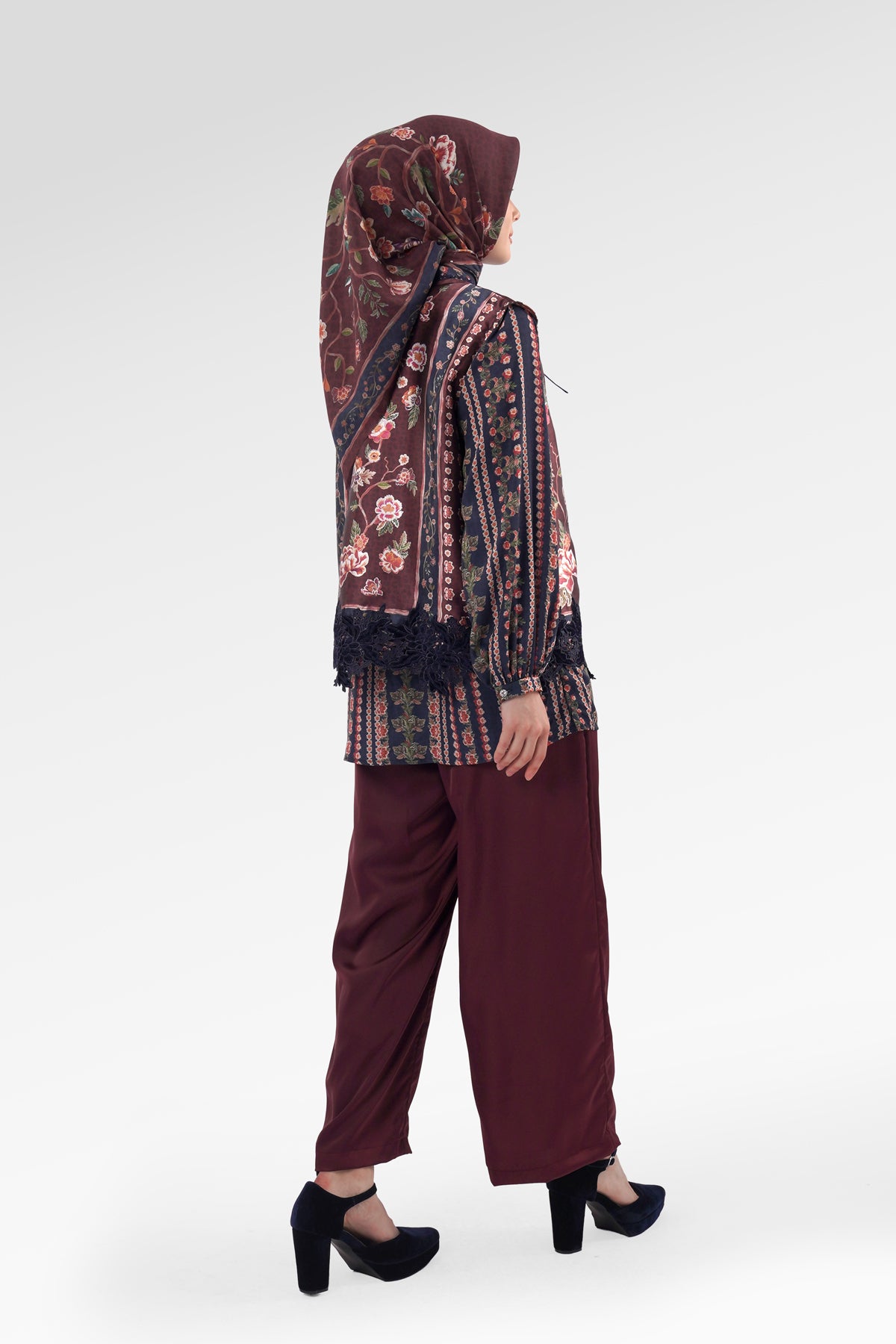 Blooming Eid Layered Shirt - Carnation