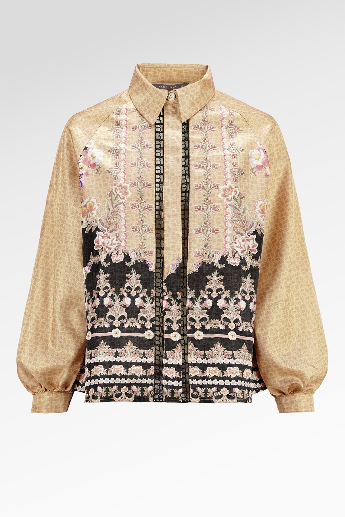 Blooming Eid Raglan Shirt - Black Iris