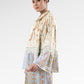 Blooming Eid Satin Shirt - Blue Bell